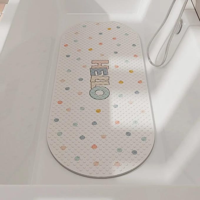 40*100cm Mat Badkuip Badmat PVC Zacht Badkuip Veiligheid Douche Antislip Badmatten Met Zuignappen Massage Vloermat 40X100CM gray