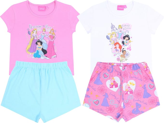 2x Roze DISNEY prinsessenpyjama