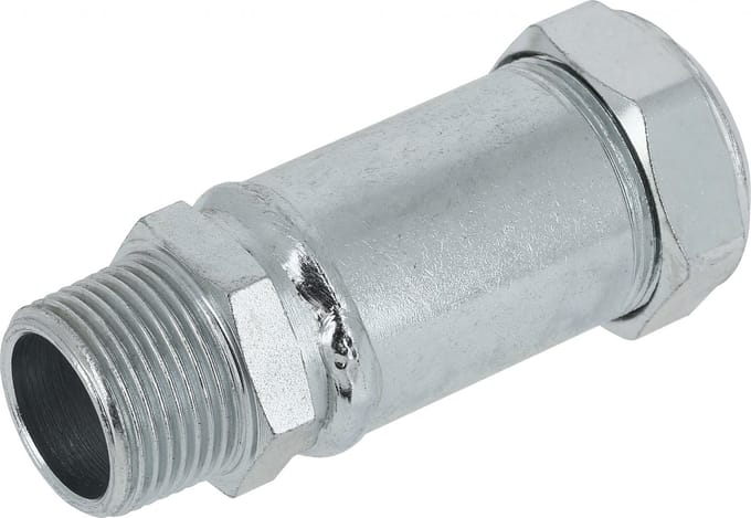 Bonfix Staalverzinkte knelfitting - Overgangskoppeling - dikwandig D106SP - buitendraad x knel dikwandig - 1/2