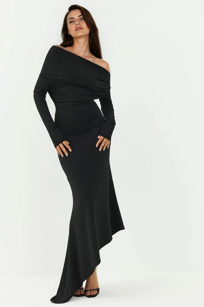 Elegante Bodycon Maxi Jurk met Boothals