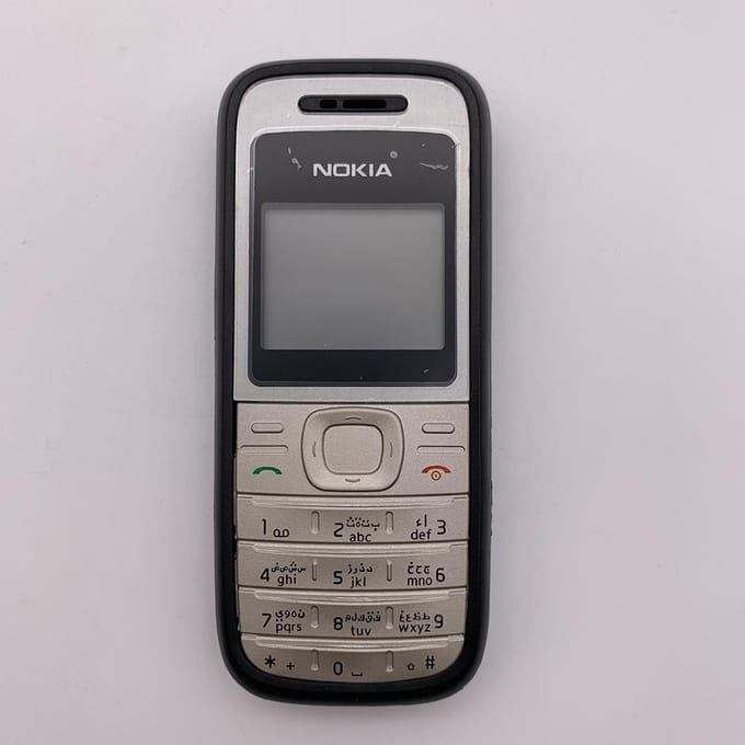 Gereviseerde Originele Nokia 1200 Mobiele Telefoon Met 1 SIM Simple Set zwart