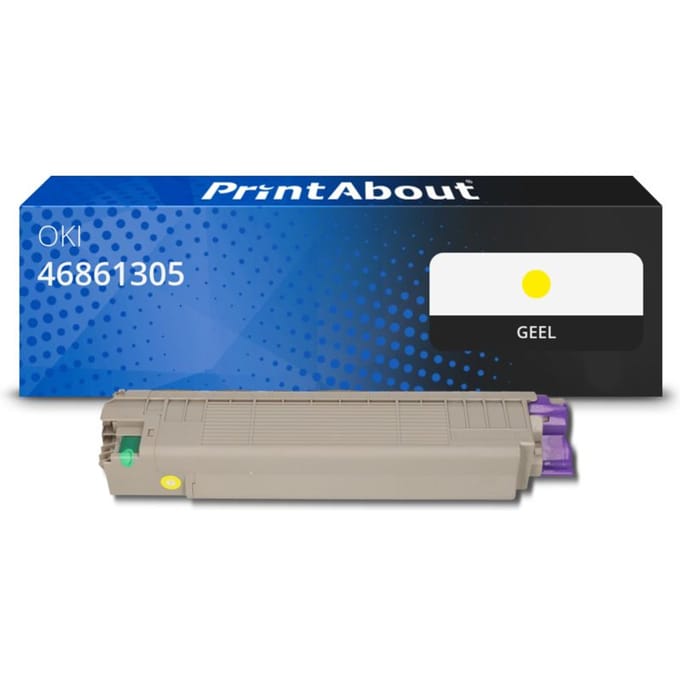 PrintAbout huismerk Toner 46861305 Geel Geschikt voor OKI