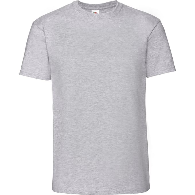 Fruit Of The Loom Mens Ringgesponnen Premium Tshirt (Heather Grijs)