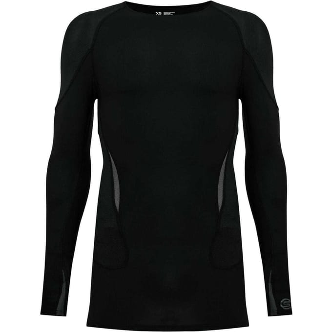 Skins Heren G400 Plain Performance-shirt met lange mouwen (Zwart/Grijs)