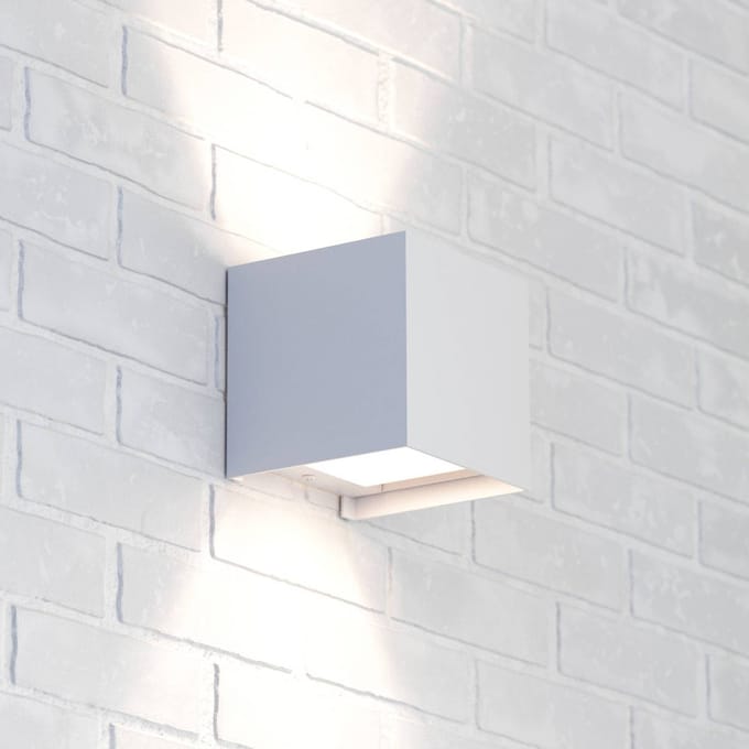 MCJ Zuza 2 wandlamp, wit, metaal, vier vleugels, 10 cm, G9