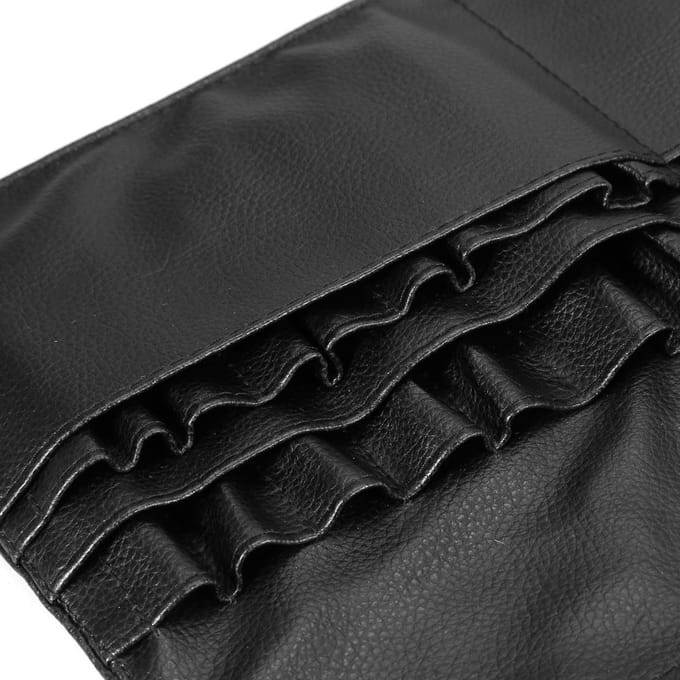 Professionele Zwarte PU Cosmetische Make-up Kwasten Houder Organizer Taille Tas Etui brown