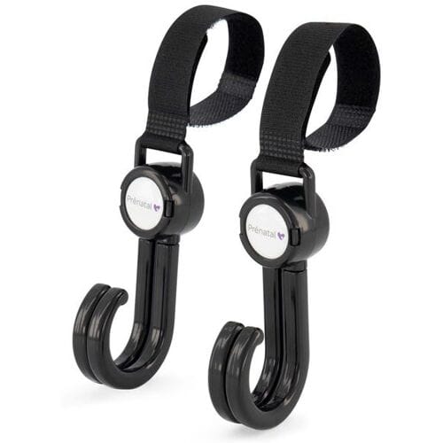 Prénatal Prenatal tassenhaak 2 stuks buggy / kinderwagen universeel Black unisex