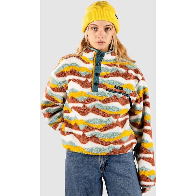 Blue Tomato Mountainscape Fleece Trui wit