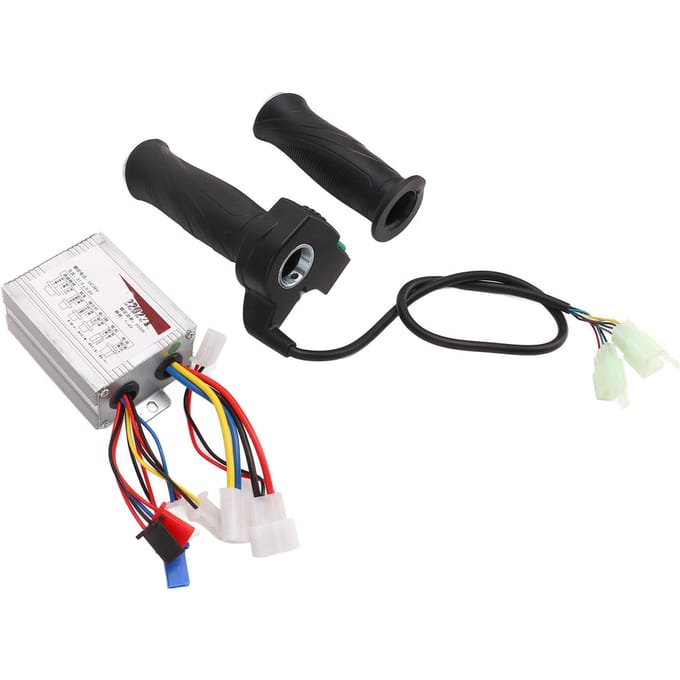 36V 500W Borstelmotor Controller met Gashandvat Kit Elektrische Fiets Controller Gashandvat Set black
