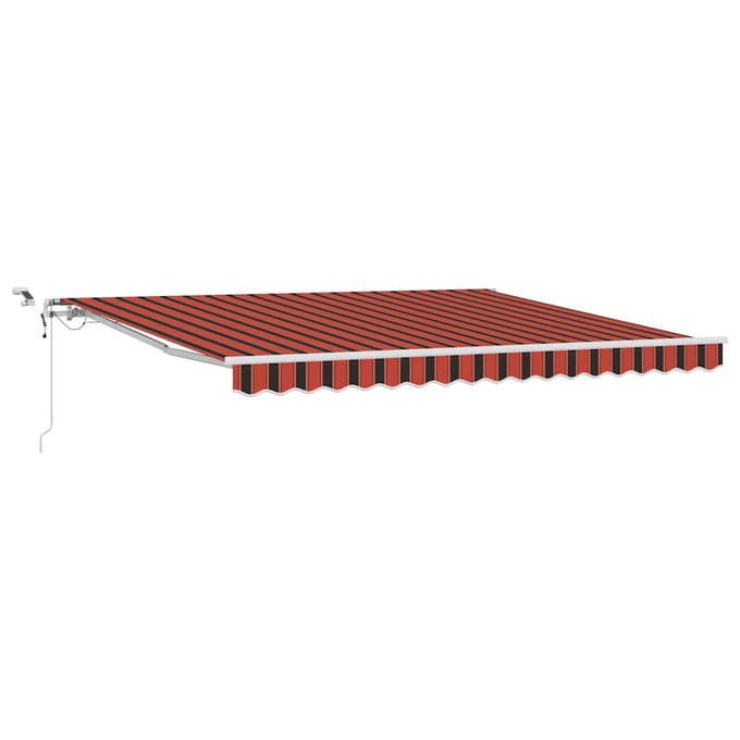 vidaXL - Uitschuifbare - luifel - Oranje - en - Bruin - 400 - × - 350 - cm - Polyester