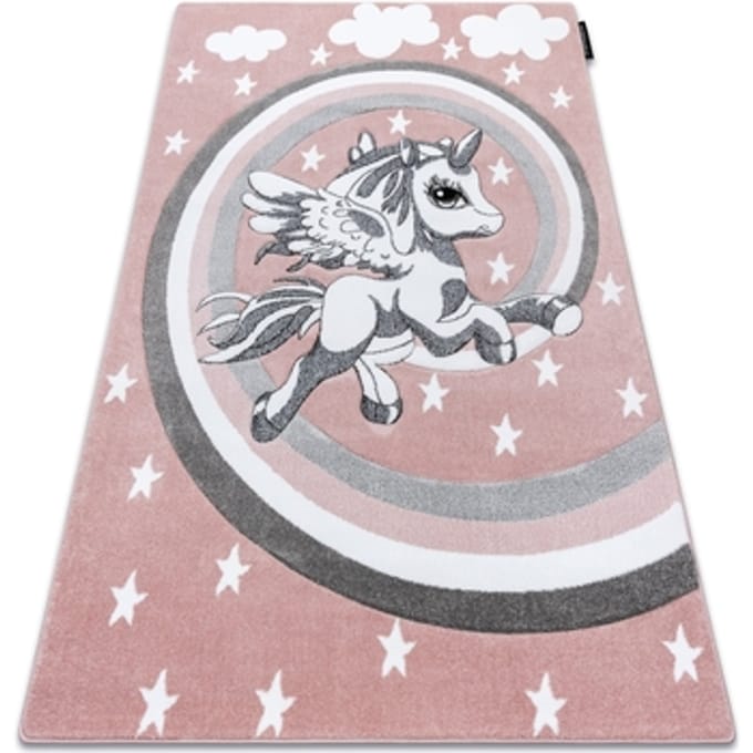 Kleden Rugsx Tapijt PETIT PAARDJES rozekleuring 140x190 cm