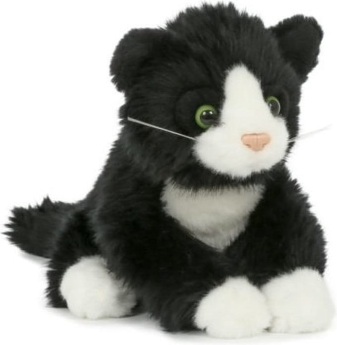 Pluche poes knuffeltje - 18 cm - kat/katten - speelgoed knuffels