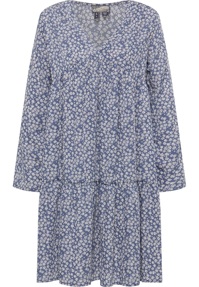 Dreimaster Jurk Dames marine wol wit