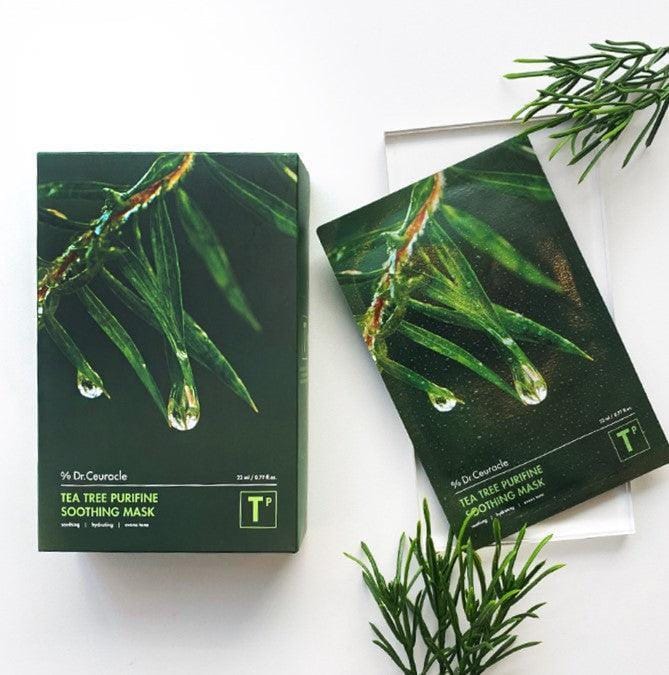 Dr.Ceuracle Masque Apaisant Purifiant Tea Tree 23ml 10pcs Rafraîchissant Hydratant