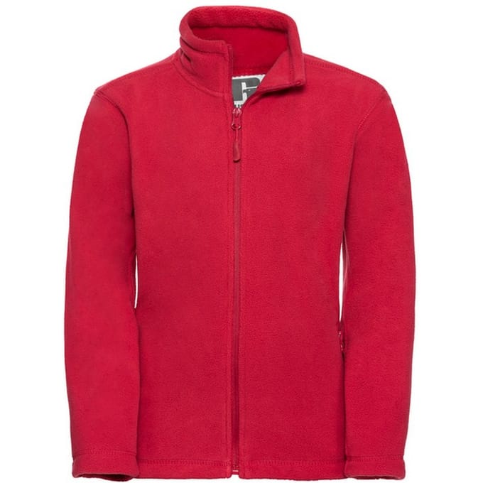 Russell Kinder/Kids Fleece Jas (Klassiek rood)