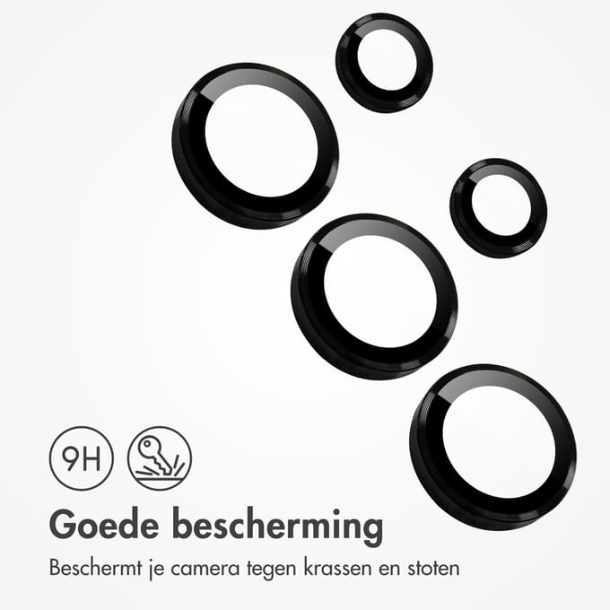 imoshion Camera Lens Protector - Geschikt voor Samsung Galaxy S24 Ultra - 2 Pack - Zwart