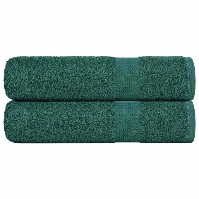vidaXL - Douchehanddoeken - FROGN - 2 - st - 70x140 - cm - 360 - g/m² - groen