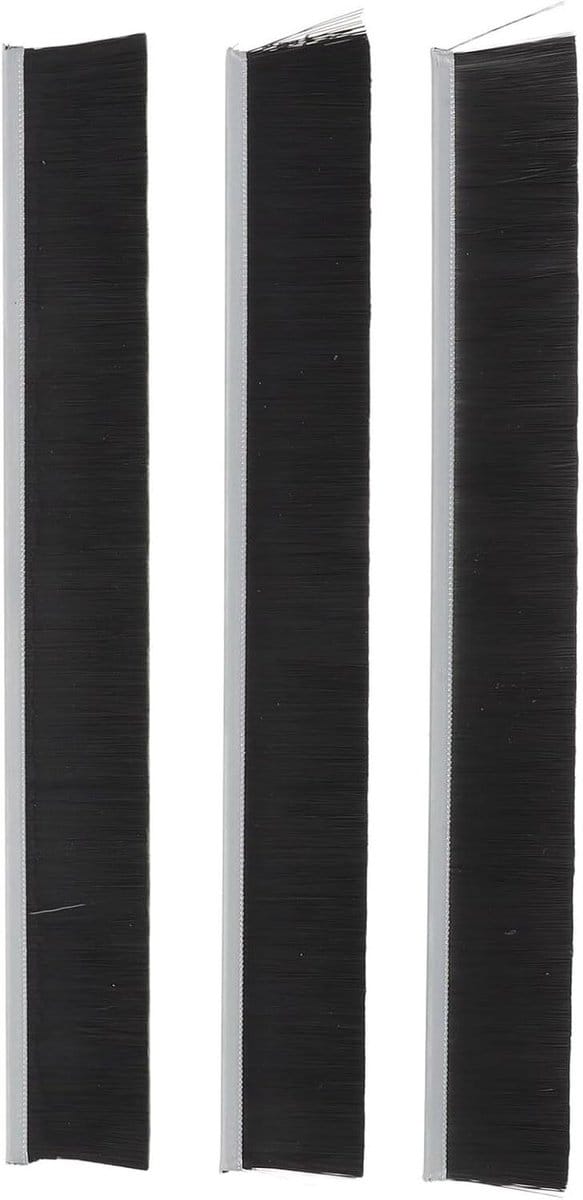 Brievenbus Borstelstrips - Nylon Afdichting - Post Netjes Houden - Efficiënte Stofverwijdering - 25 cm Lengte - Zwart