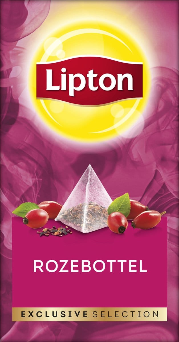 Lipton Exclusive Collection Rozenbottel 25 piramidezakjes