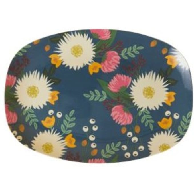 Rice melamine bord vierkant small wedding boquet print