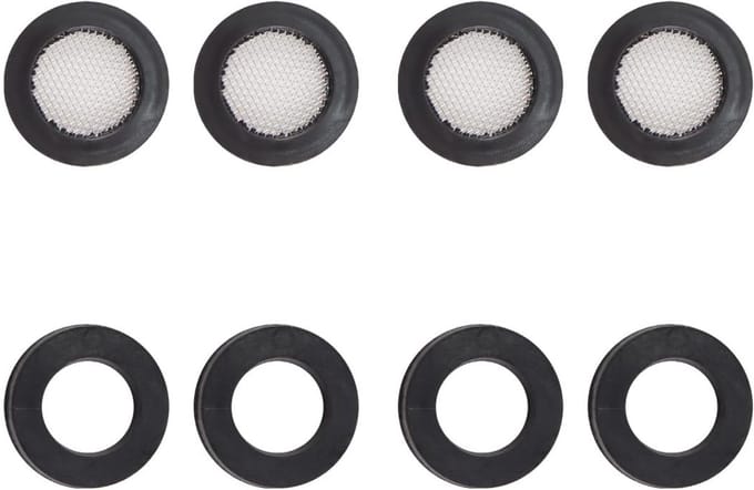 Cosensi - Dailygoods - Set van 8 Douchekopfilterringen en Afdichtingsgaasfilterpakkingen