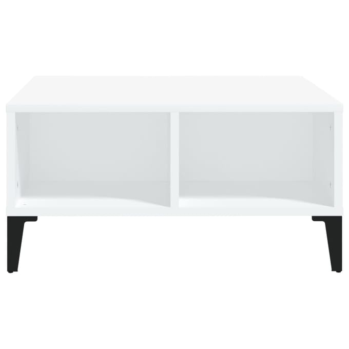 vidaXL - Salontafel - 60x60x30 - cm - bewerkt - hout - wit