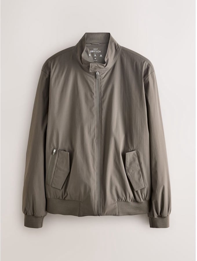 Next - Heren - DryTech waterbestendig Harrington-jack - Bruin