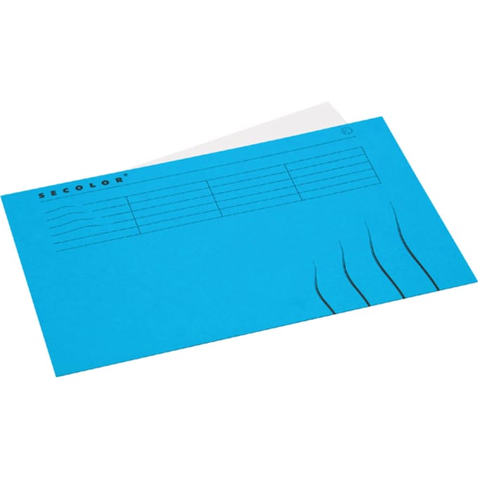 Vouwmap Secolor Folio 100% gerecycled karton 250gr blauw