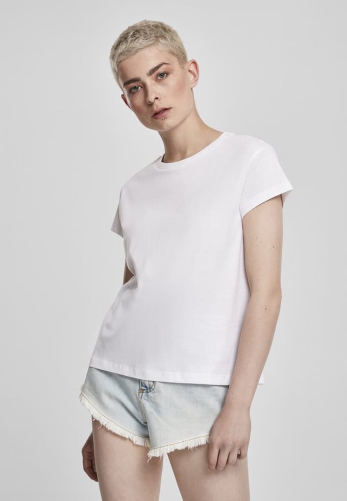 Urban Classics - Basic Box Dames T-shirt - 3XL - Wit