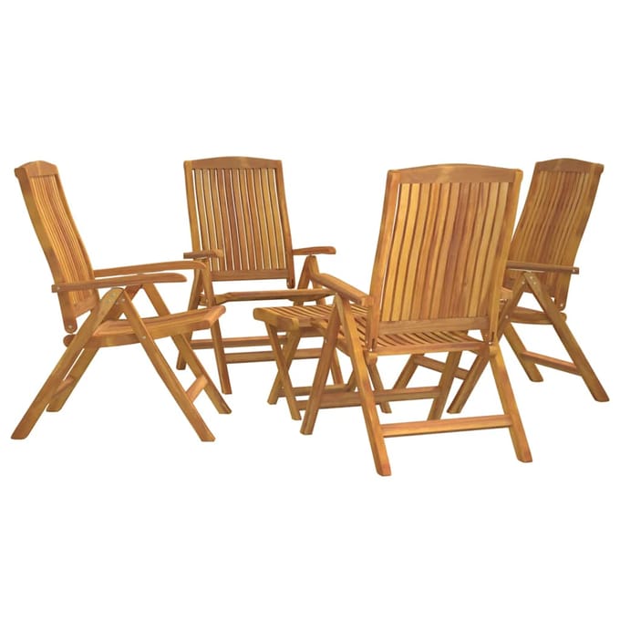 vidaXL - 5-delige - Loungeset - massief - teakhout