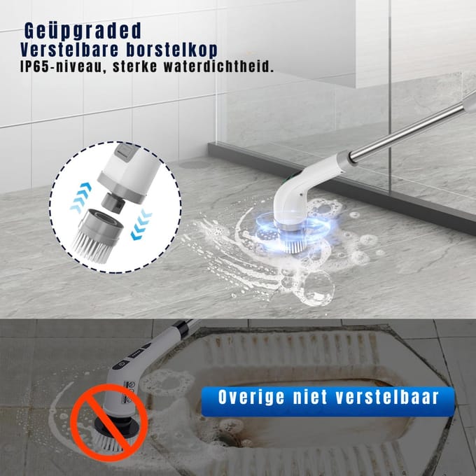 Core® Elektrische Dweil - Dweil - Wit/Grijs - ‎45cm x 17cm x 8cm