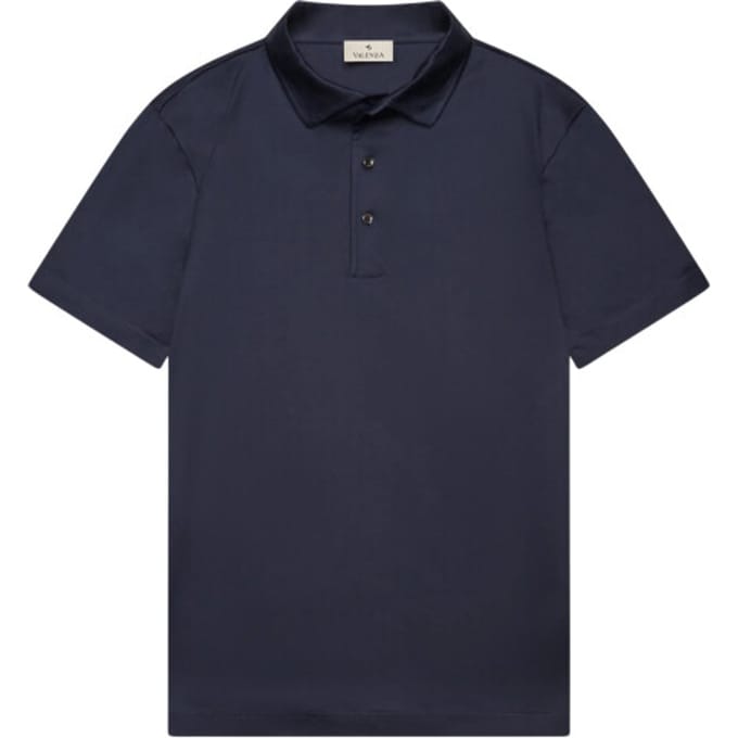 Valenza Supima Polo Schiller Collar S/s Polos Donkerblauw 1005