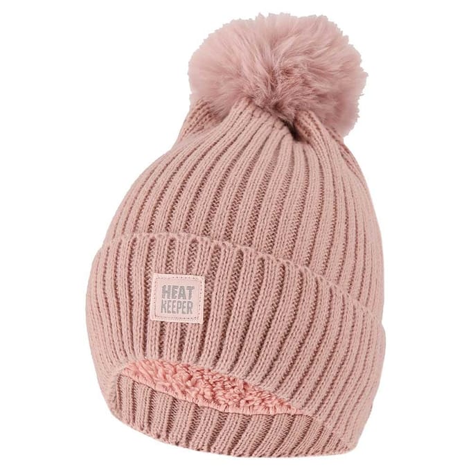 Thermo muts + pompon dames - One size - 2-Pak - Roze