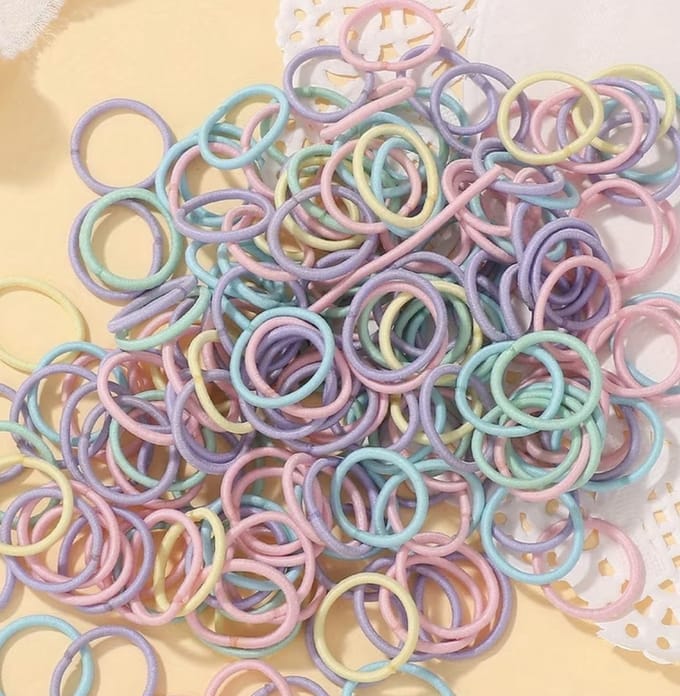 40 stuks Kinder elastiekjes pastel 2 cm - haar - meisjes - haar accessoires- schattig