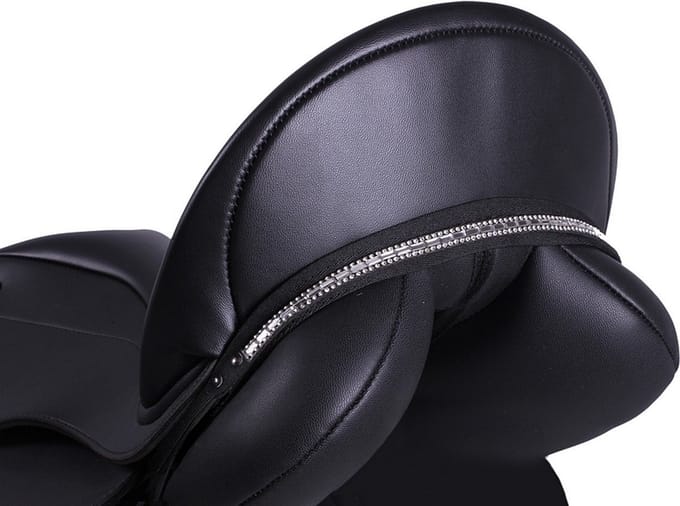 QHP Zadelsieraad Brittany - maat Pony - black/silver
