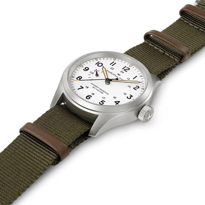 Hamilton Field H69509910 Khaki Field Mechanical Power Reserve Horloge