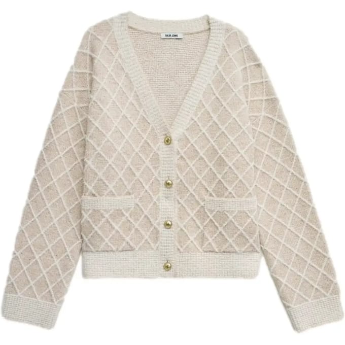 Cardigan met jacquard motieven en lurex dames Salsa Jeans