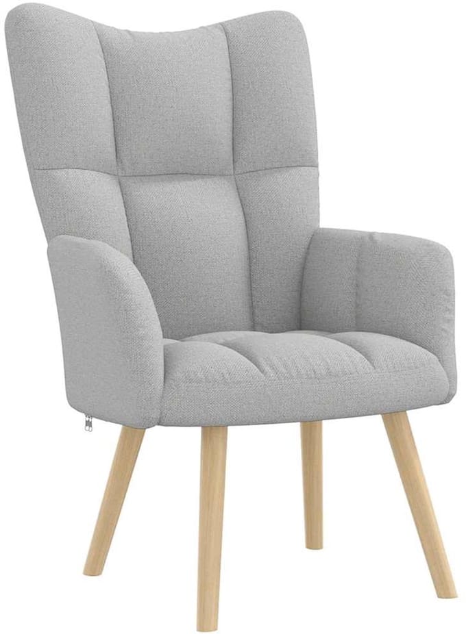 vidaXL - Relaxstoel - stof - wolk - grijs