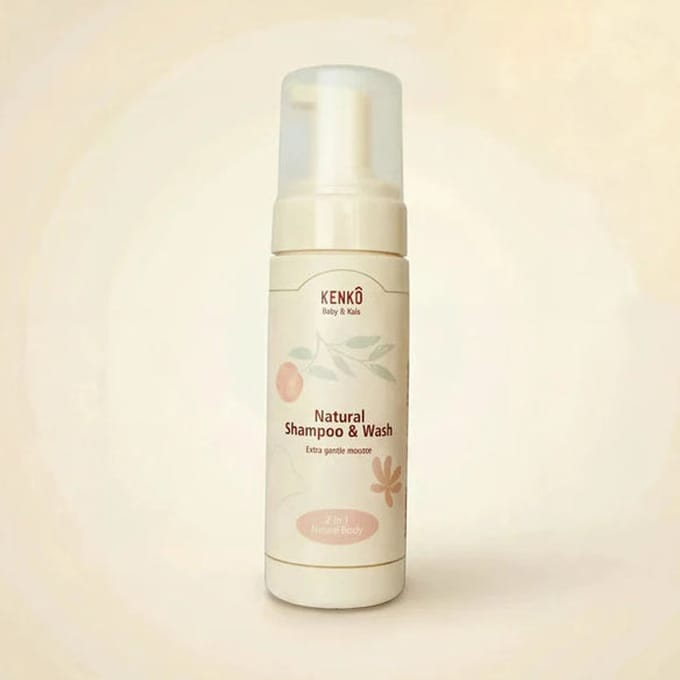 Kenko natural shampoo & wash mousse baby + kids