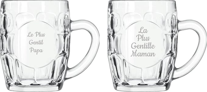 Bierpul gegraveerd - 55cl - Le Plus Gentil Papa & La Plus Gentille Maman