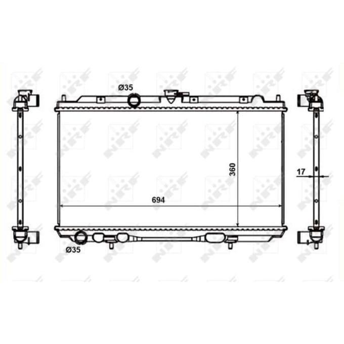 Radiator, motorkoeling NRF 53386