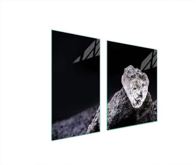 TMK ArtDeko - Beschermende Glazen Plaat - 90x52 cm - Steen
