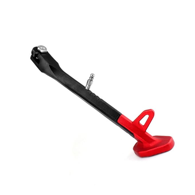250 MM motorfiets enkelzijdige standaard beenstandaard supporter zwart + rood CNC-legering black