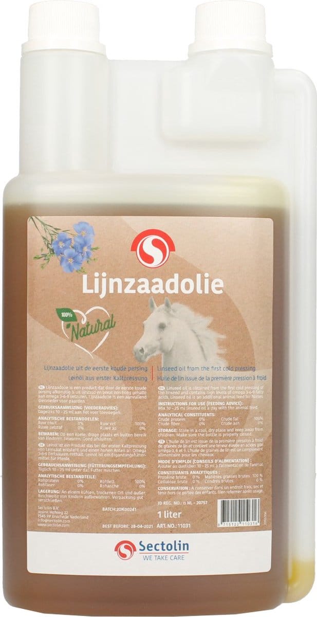 Sectolin Lijnzaadolie 2,5 Liter