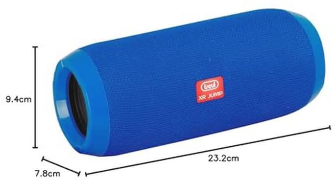 Versterker met radio en Bluetooth 5W draagbare luidspreker in modern blauw design