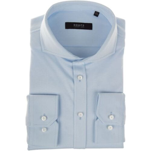 Desoto Luxury Overhemd Uni Luxury Jersey Licht Blauw / male