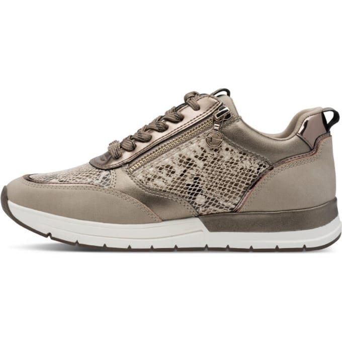 Tamaris Snake Sneakers taupe Synthetisch - Dames