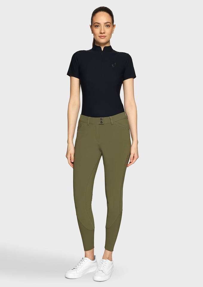 Samshield Celeste Full Grip Rijbroek Dames S Khaki
