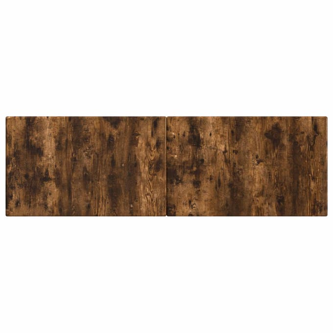vidaXL - Wandgemonteerd - Hoofdbord - BREDA - Gerookt - eiken - Bewerkt - hout