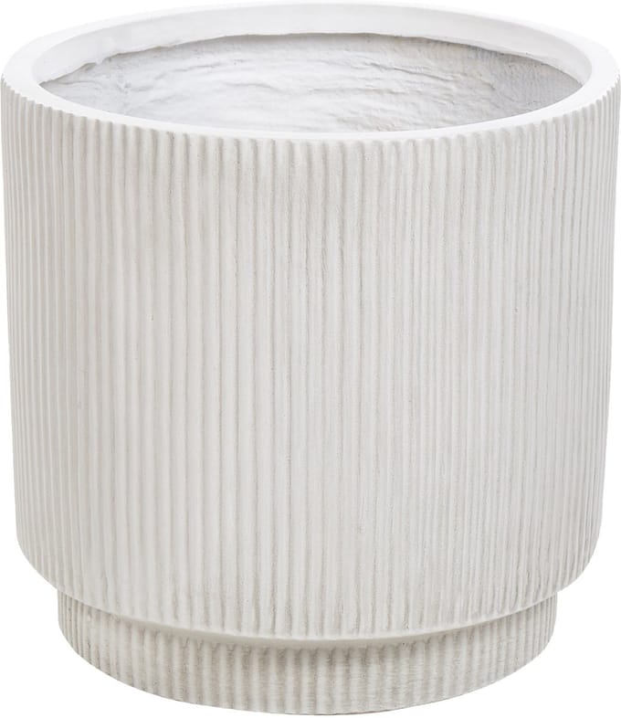 DARIA - Bloempot - Gebroken wit - 37 cm - Kleivezels